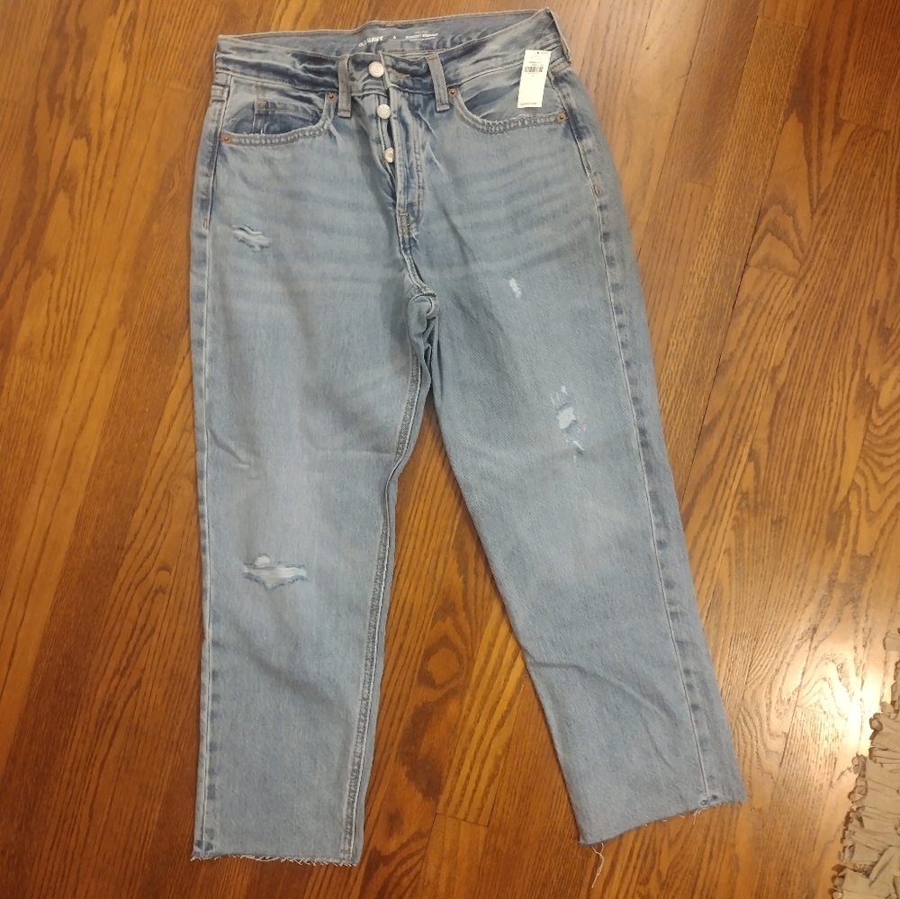 Old Navy High Rise Slouchy Straight Jeans Size 4